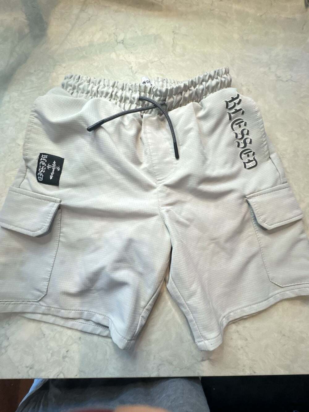 Sovereign Code Cargo Shorts Size 10/12 Off White Blessed